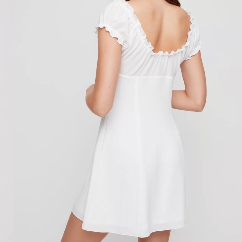 Aritzia Wilfred Savita White Mini Summer Bridal Vacation Dress Sz XXS, L - Picture 2 of 8
